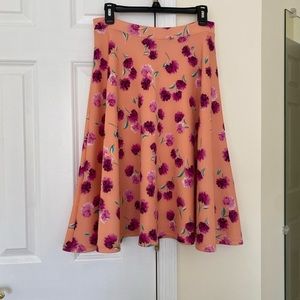 Peach midi skirt